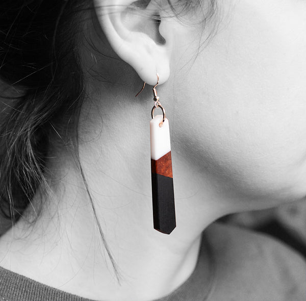 UD Matchstick Wood Earrings Reclaimed Wood Gift for Her