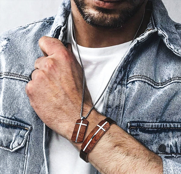 Handmade Wooden Jewelry Set For Men