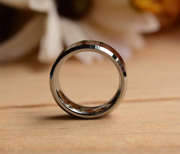 Masculine Charm: Tungsten Rings for Men with Koa Wood Inlay – Distinctive Wooden Bands