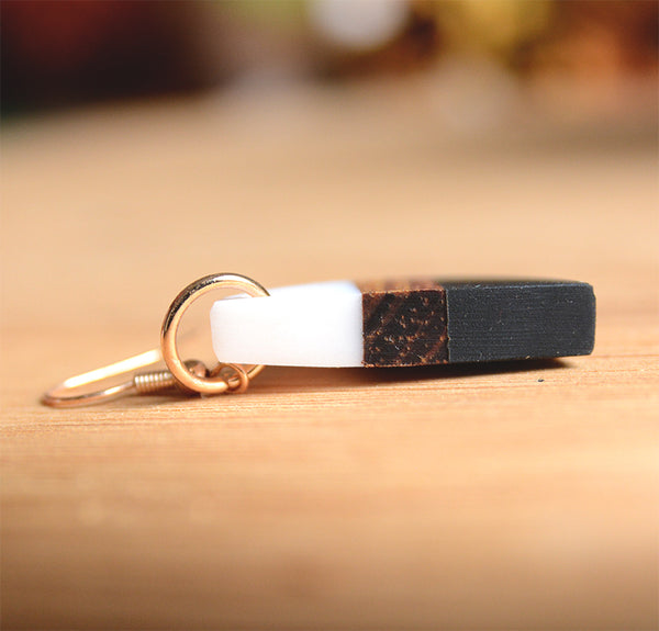 UD Women's Color-block Unique Wooden Earrings